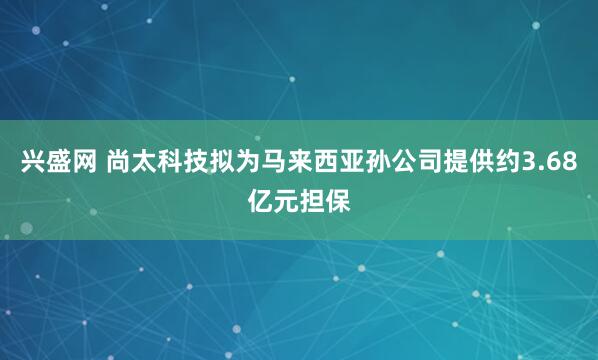 兴盛网 尚太科技拟为马来西亚孙公司提供约3.68亿元担保